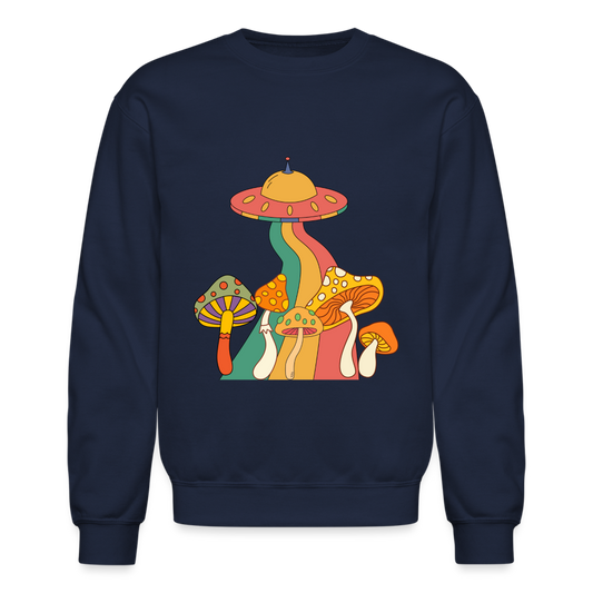 Space Mushies Crewneck Sweatshirt - navy