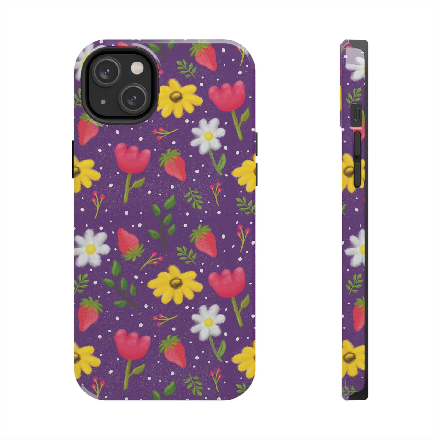 Berry Floral Tough Phone Case