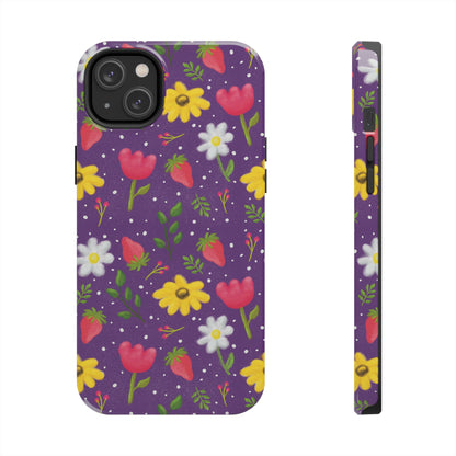 Berry Floral Tough Phone Case