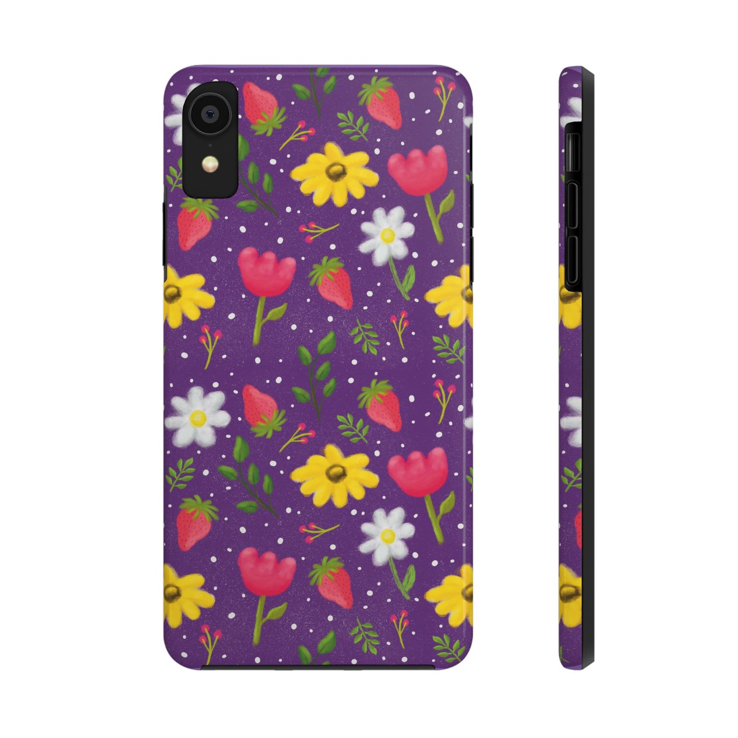 Berry Floral Tough Phone Case