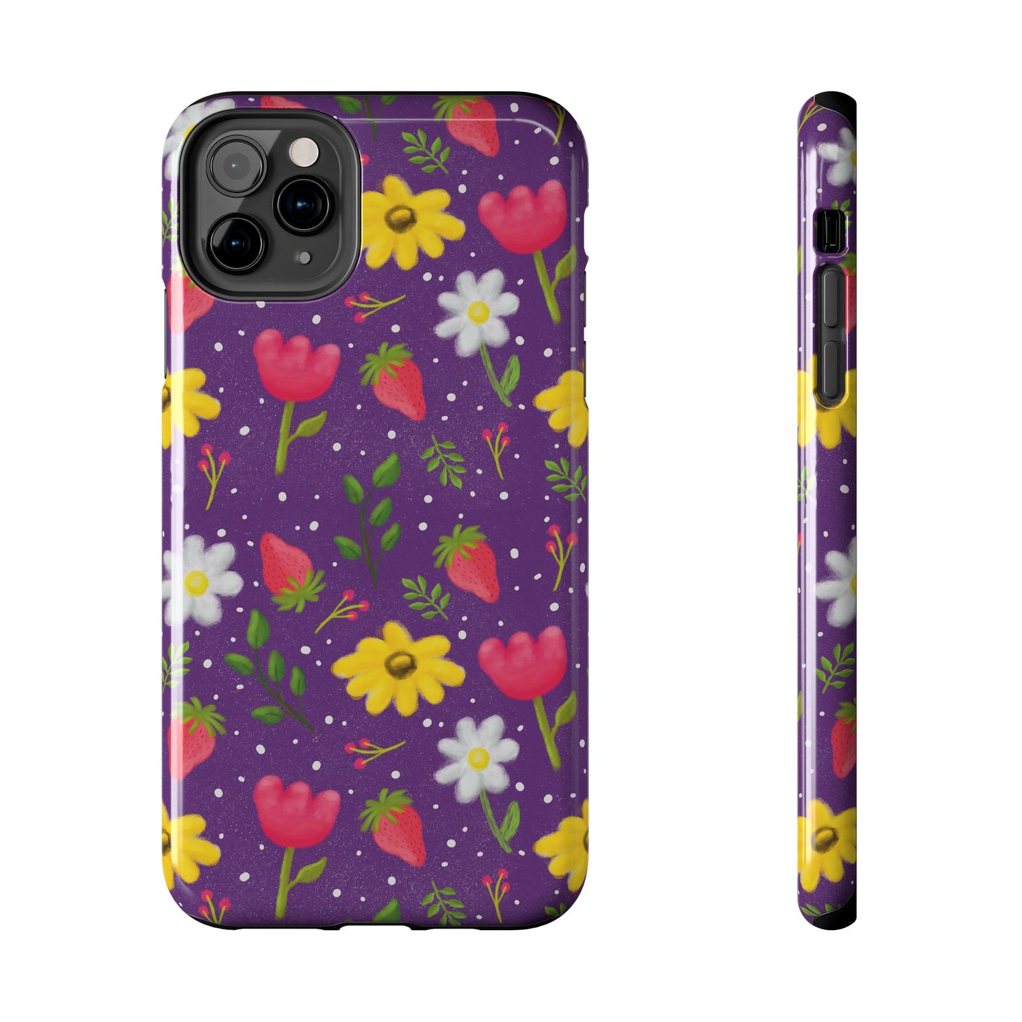 Berry Floral Tough Phone Case