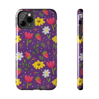 Berry Floral Tough Phone Case