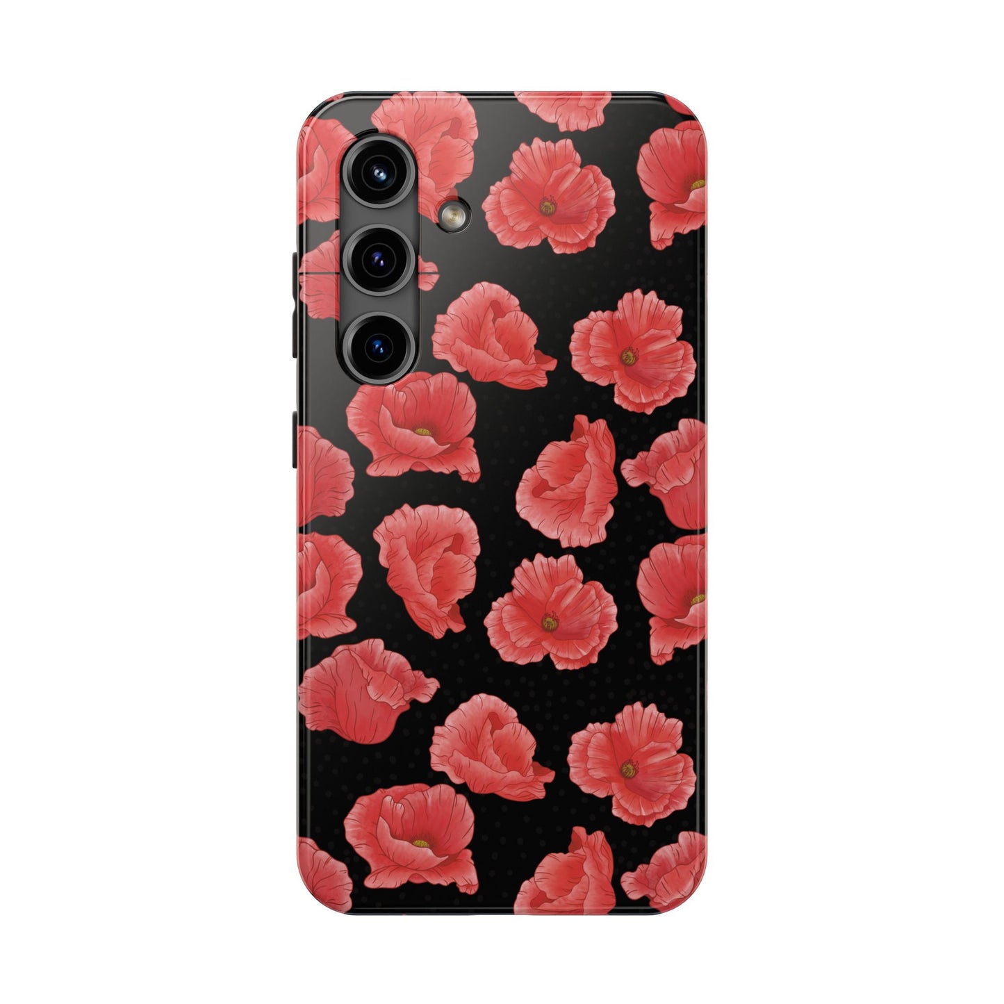Perfect Poppies Phone Case - Black - The Louann Collection