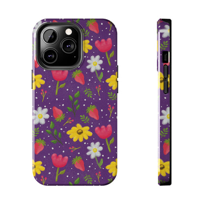 Berry Floral Tough Phone Case