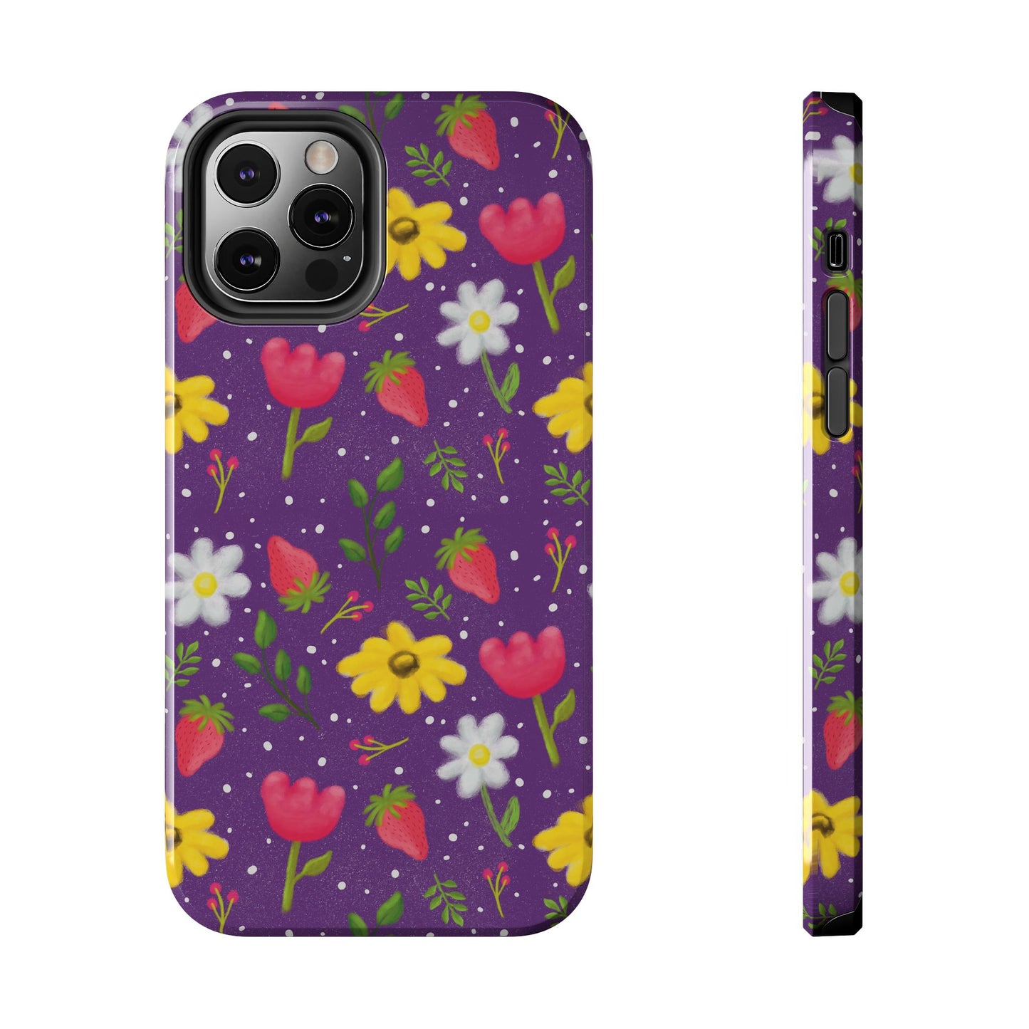 Berry Floral Tough Phone Case