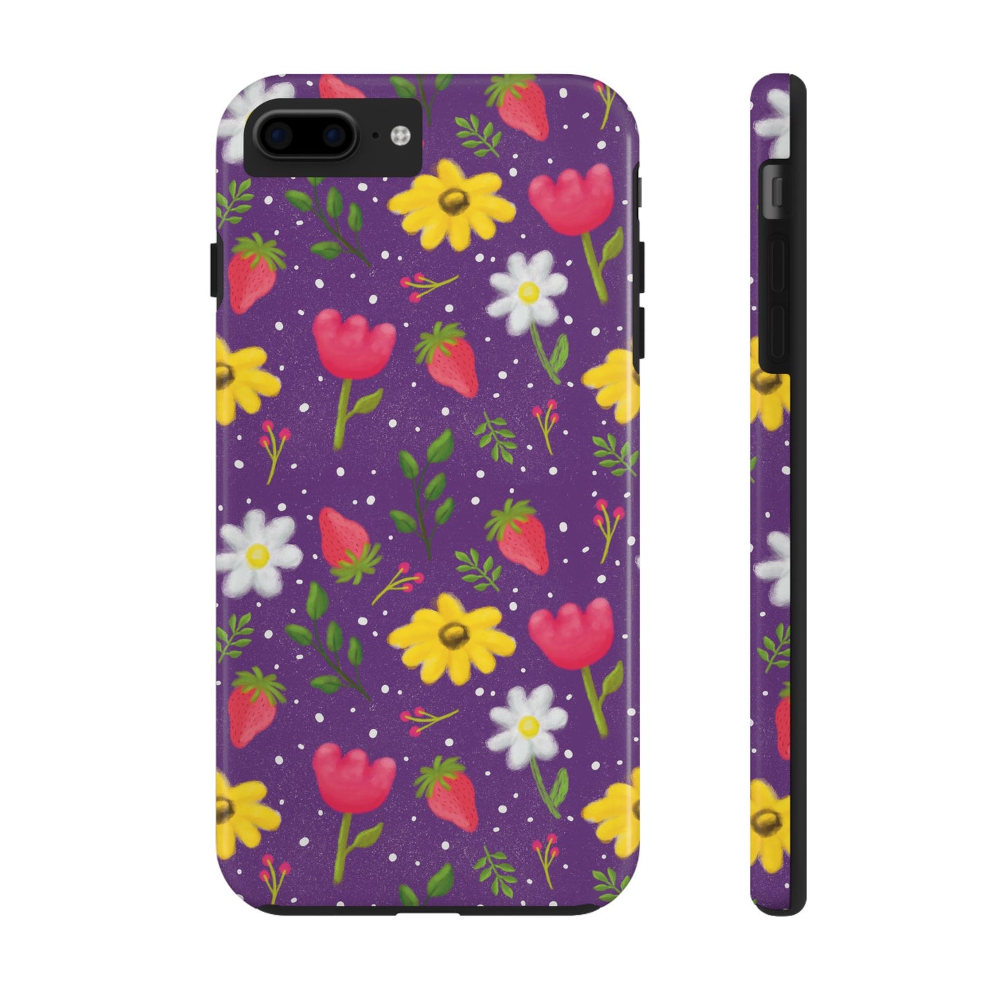 Berry Floral Tough Phone Case