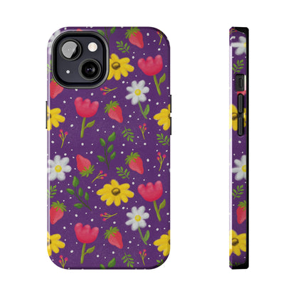 Berry Floral Tough Phone Case