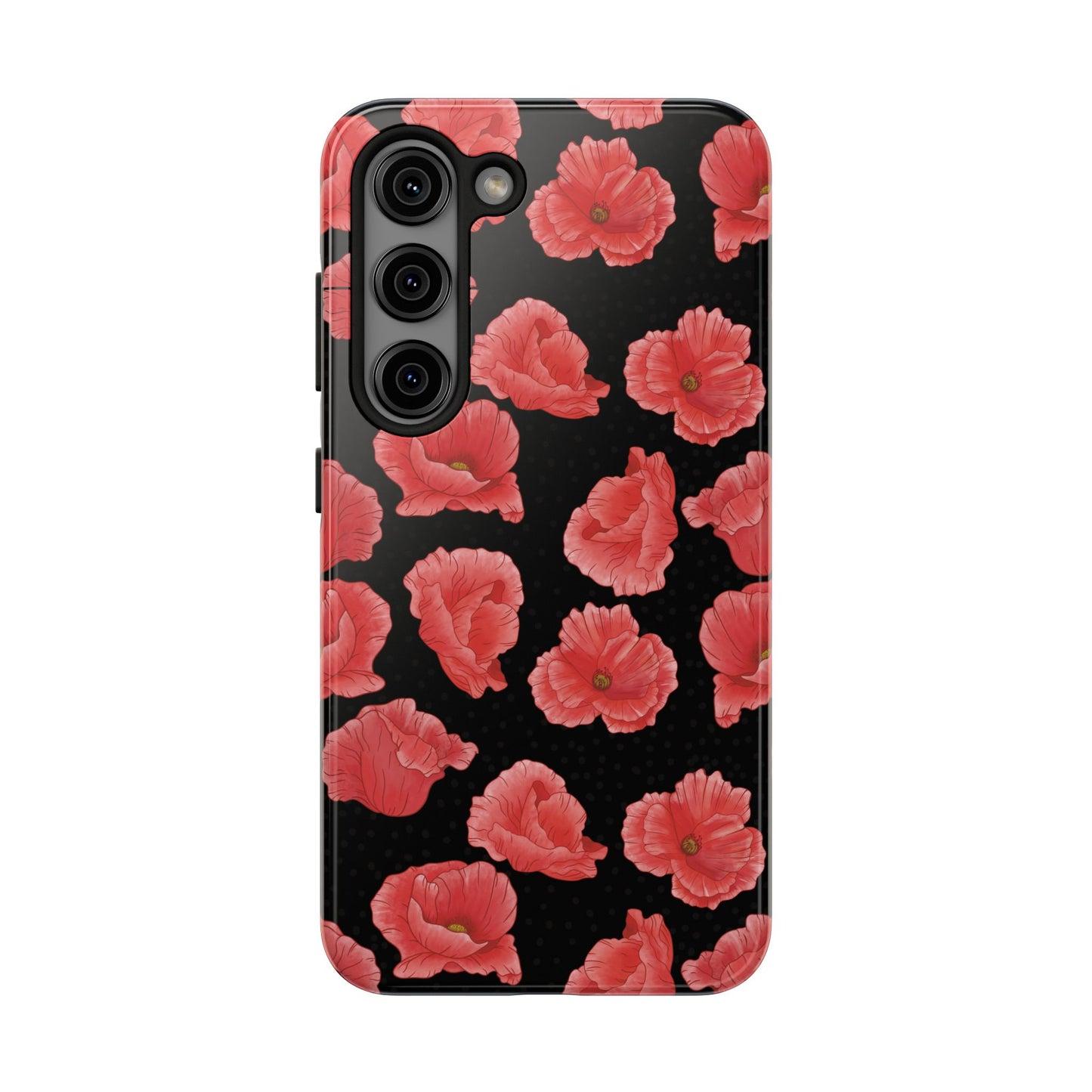 Perfect Poppies Phone Case - Black - The Louann Collection