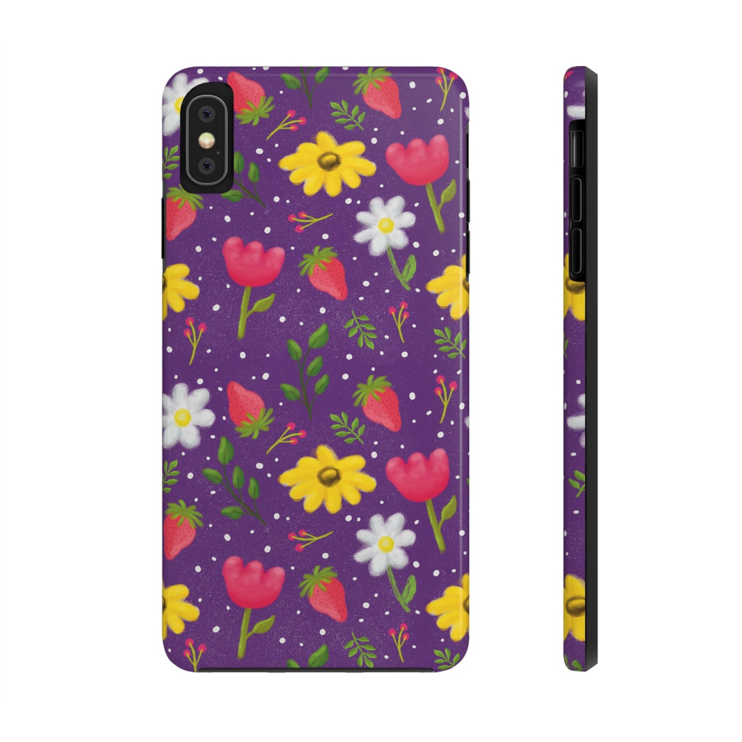 Berry Floral Tough Phone Case