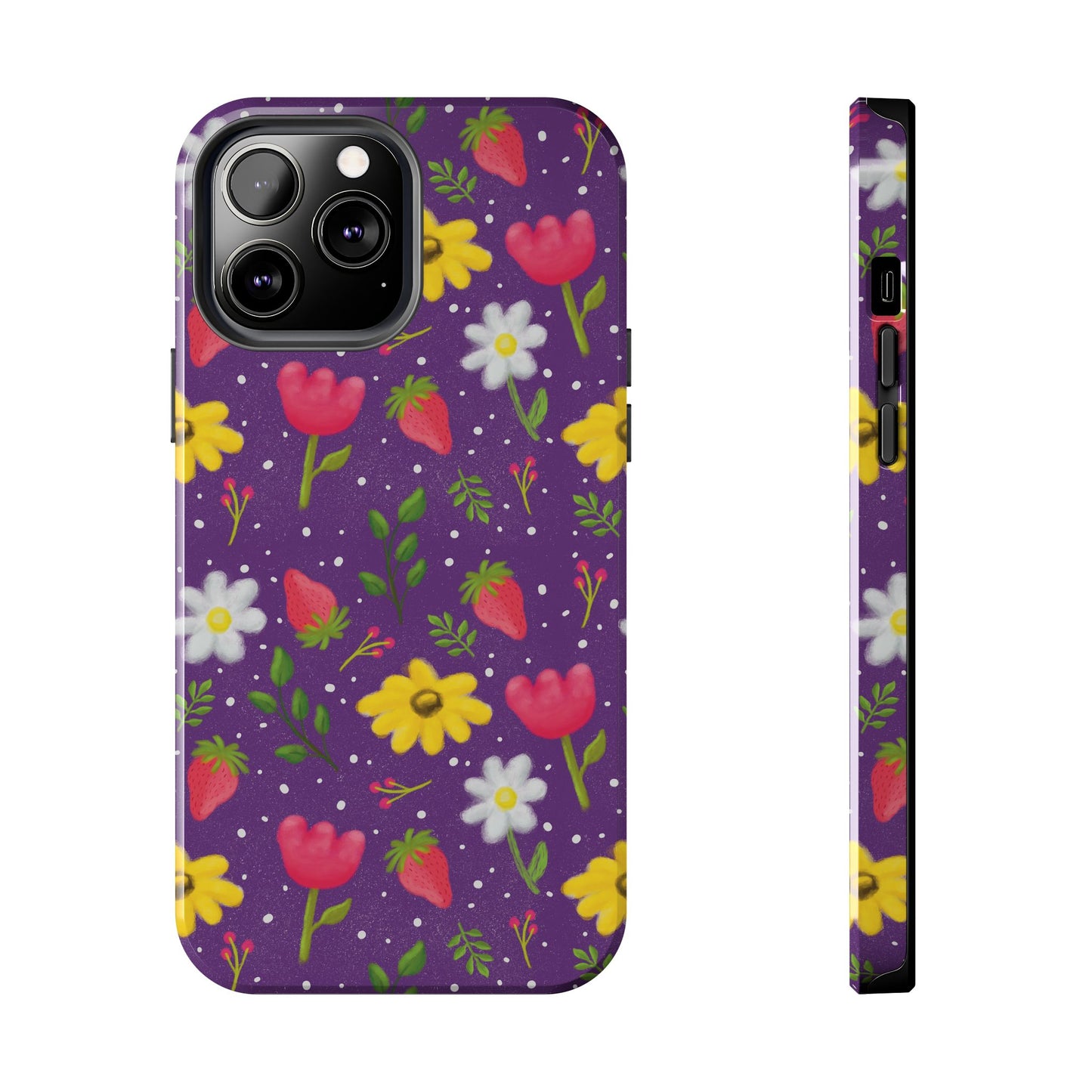 Berry Floral Tough Phone Case