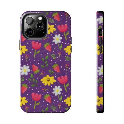 Berry Floral Tough Phone Case