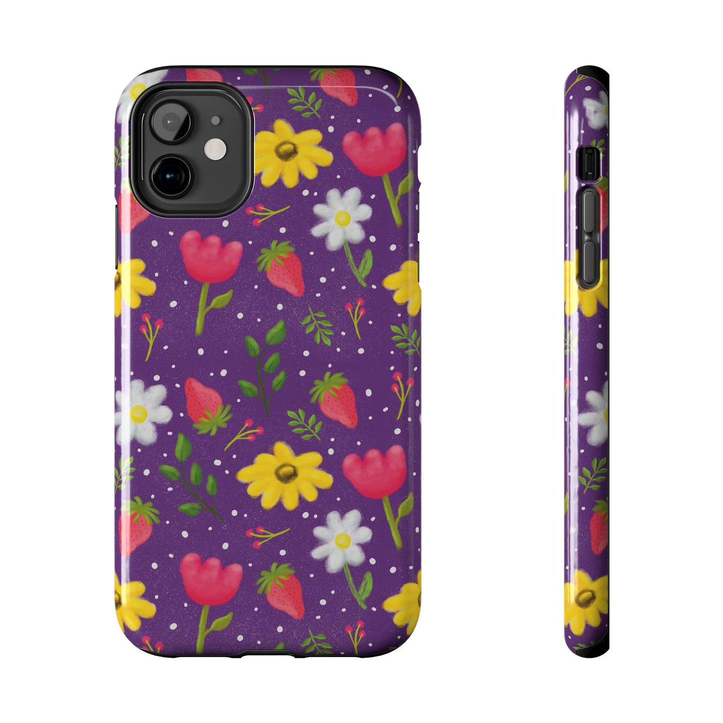 Berry Floral Tough Phone Case