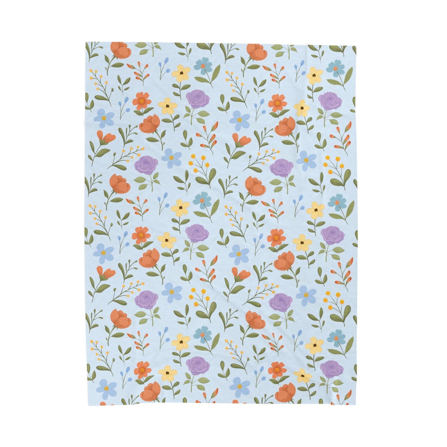 Spring Vibes Velveteen Plush Blanket