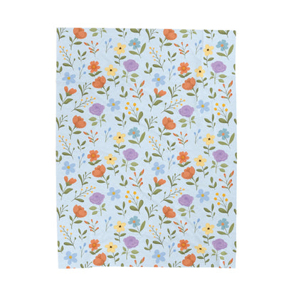 Spring Vibes Velveteen Plush Blanket