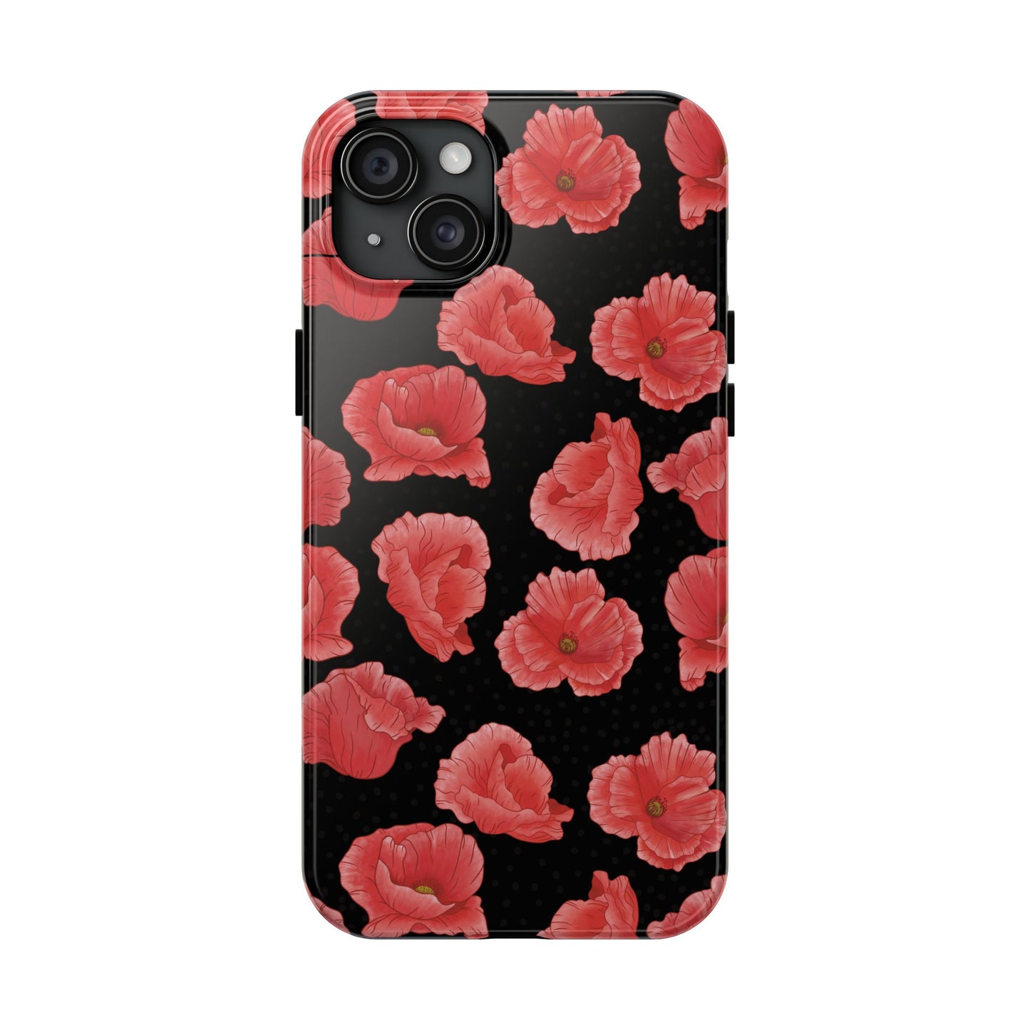 Perfect Poppies Phone Case - Black - The Louann Collection