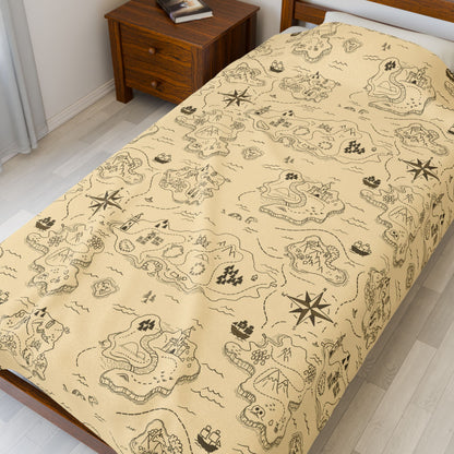 Adventure Awaits Velveteen Plush Blanket