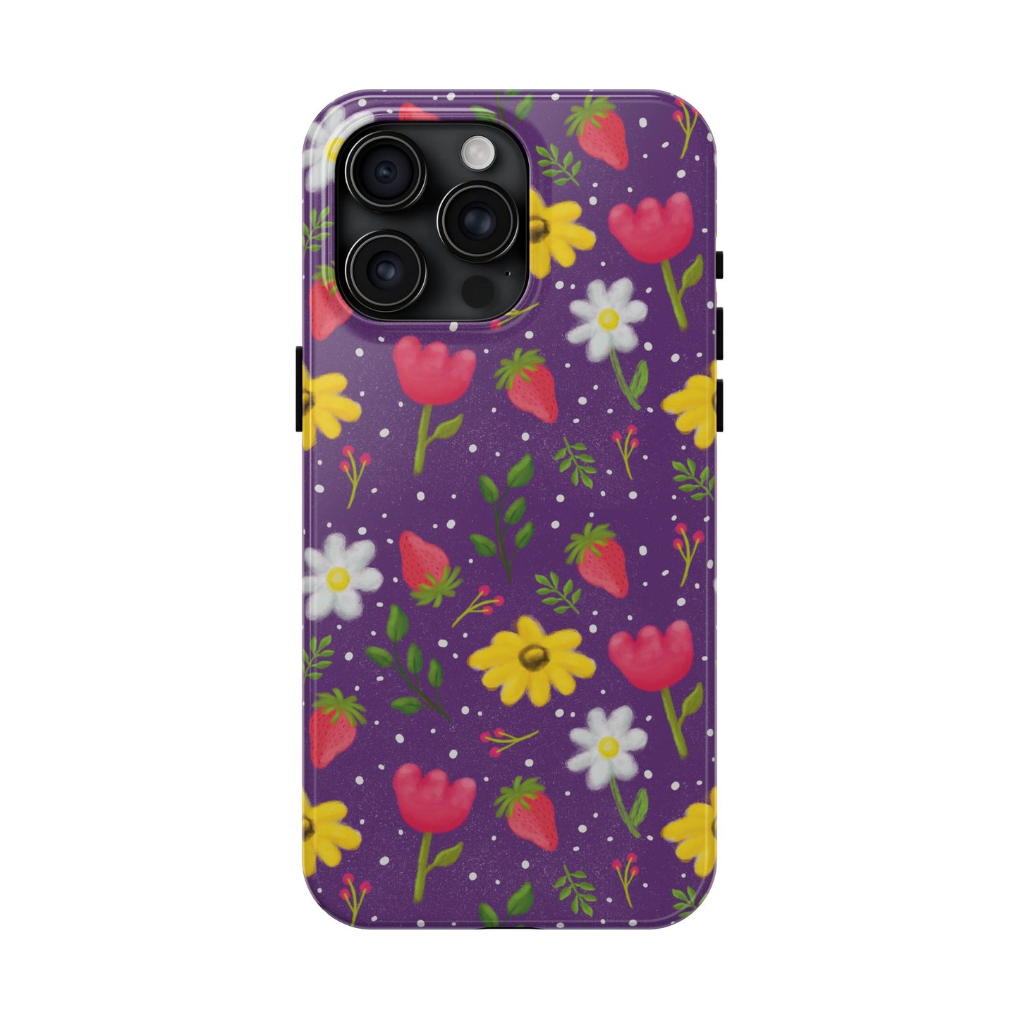 Berry Floral Tough Phone Case