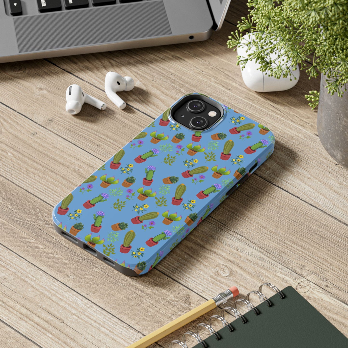 Blue Cactus and Friends Phone Case