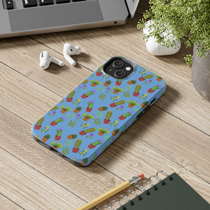 Blue Cactus and Friends Phone Case