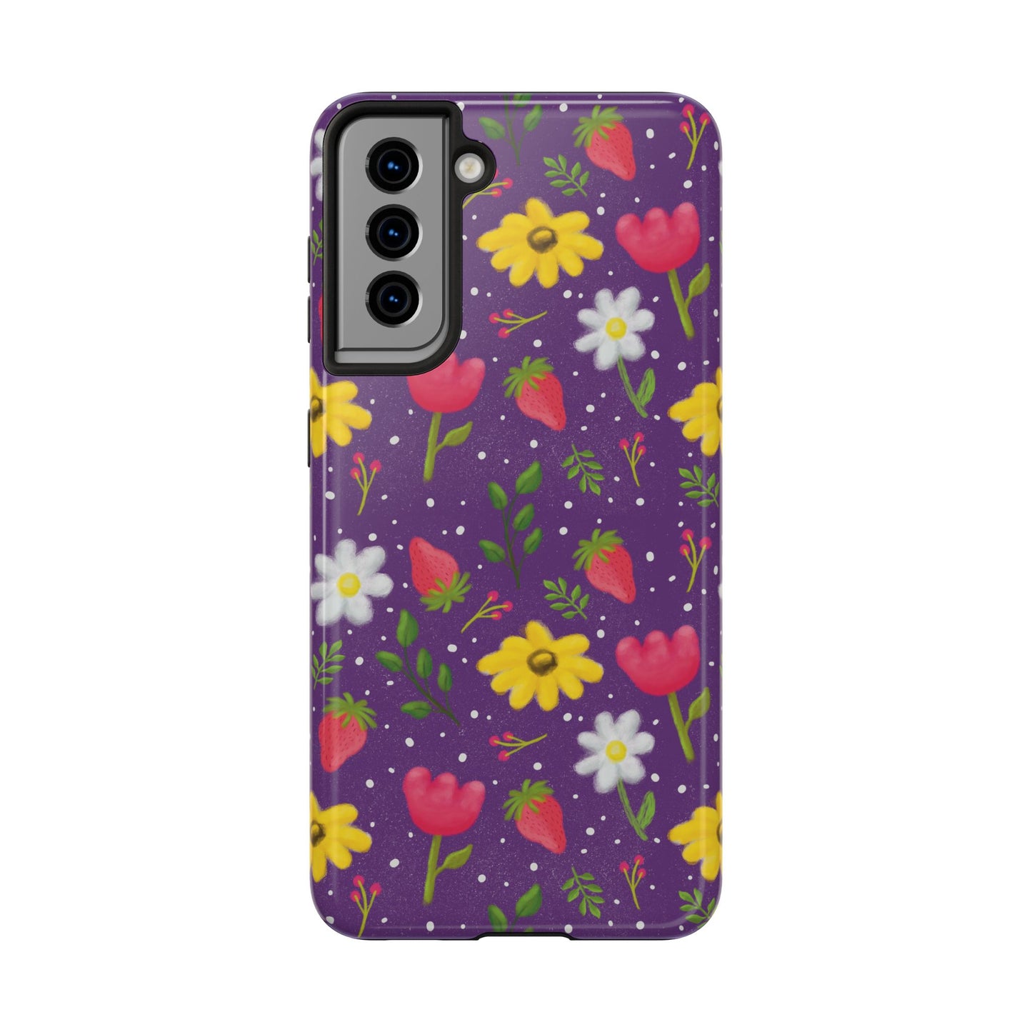Berry Floral Tough Phone Case