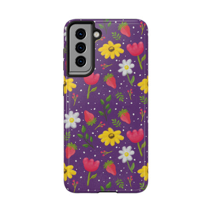 Berry Floral Tough Phone Case