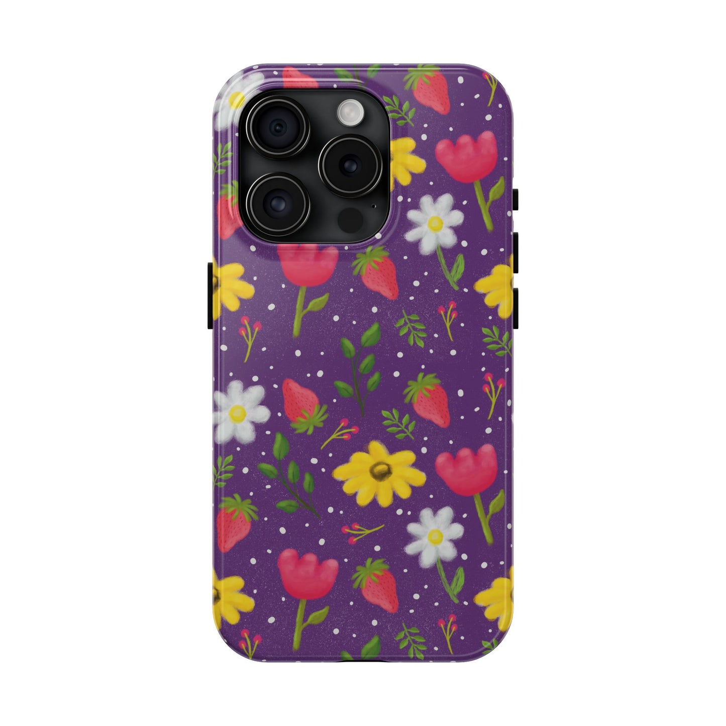 Berry Floral Tough Phone Case