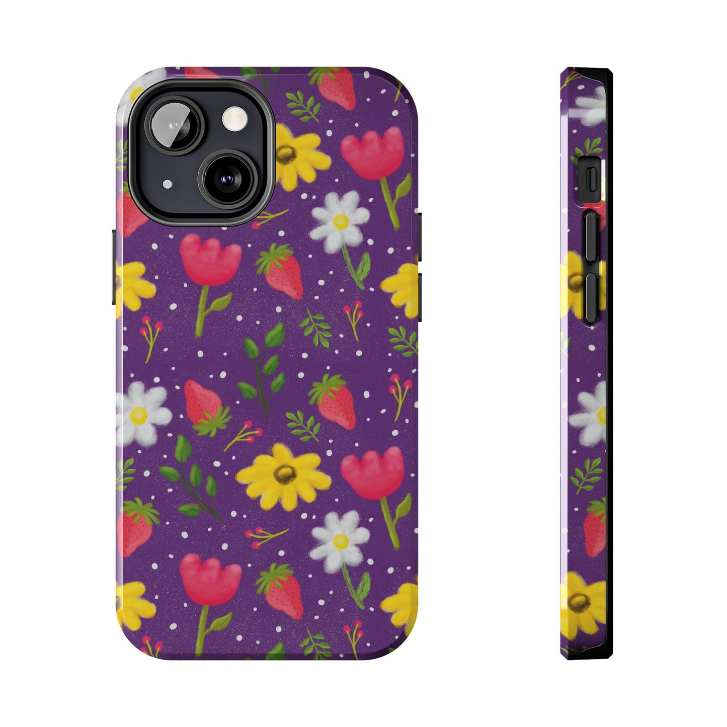 Berry Floral Tough Phone Case