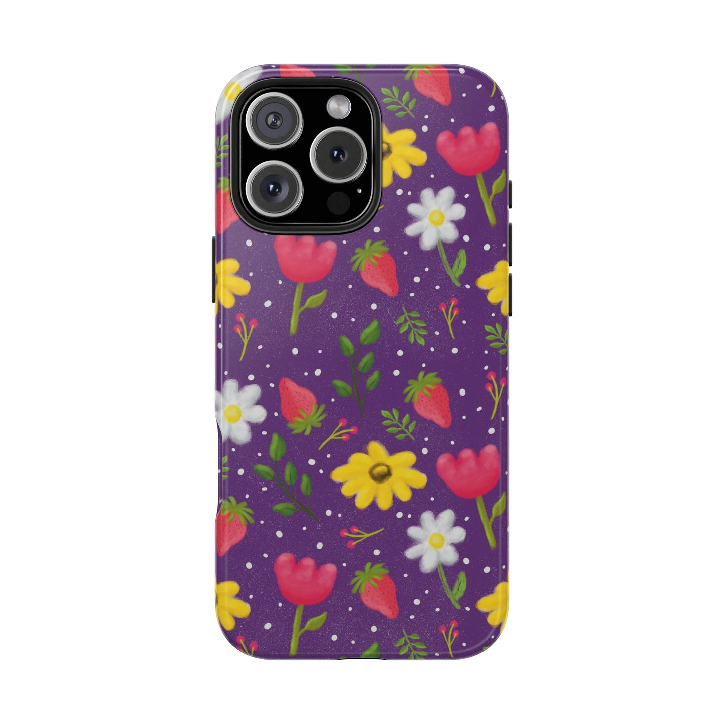 Berry Floral Tough Phone Case