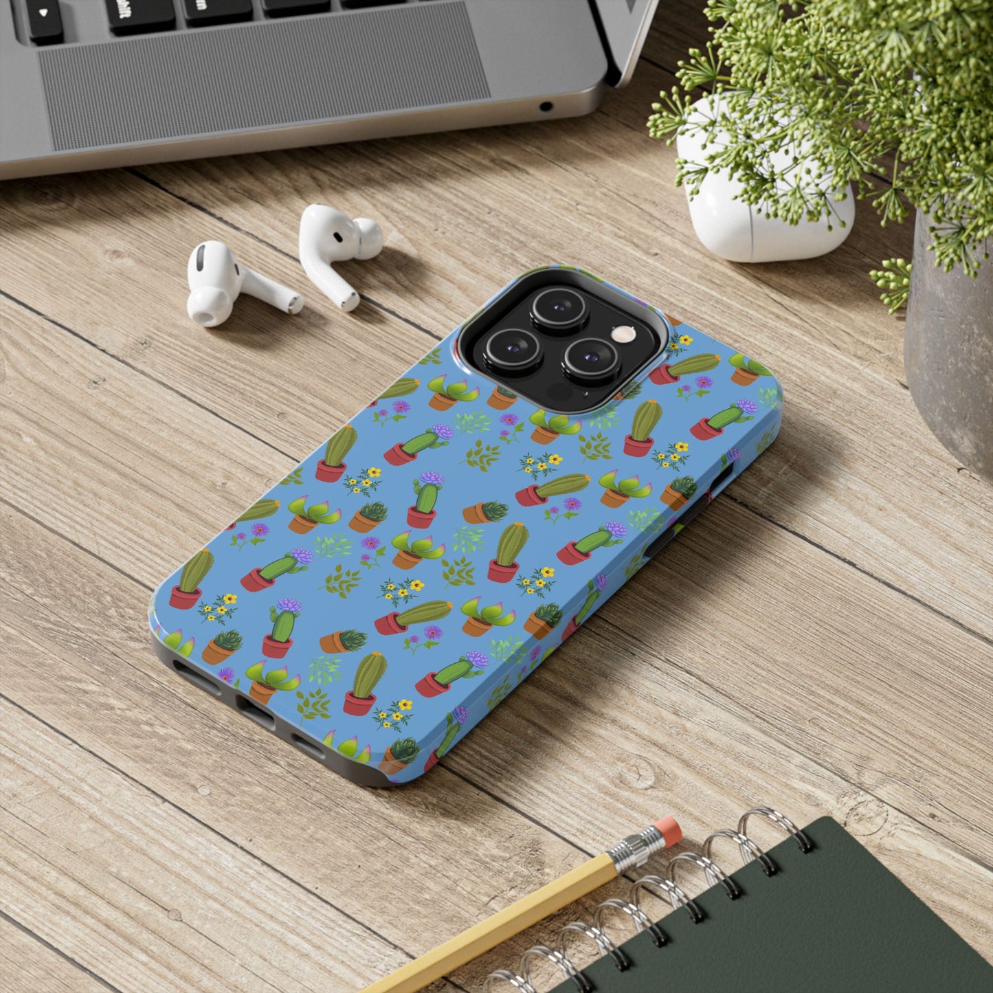 Blue Cactus and Friends Phone Case