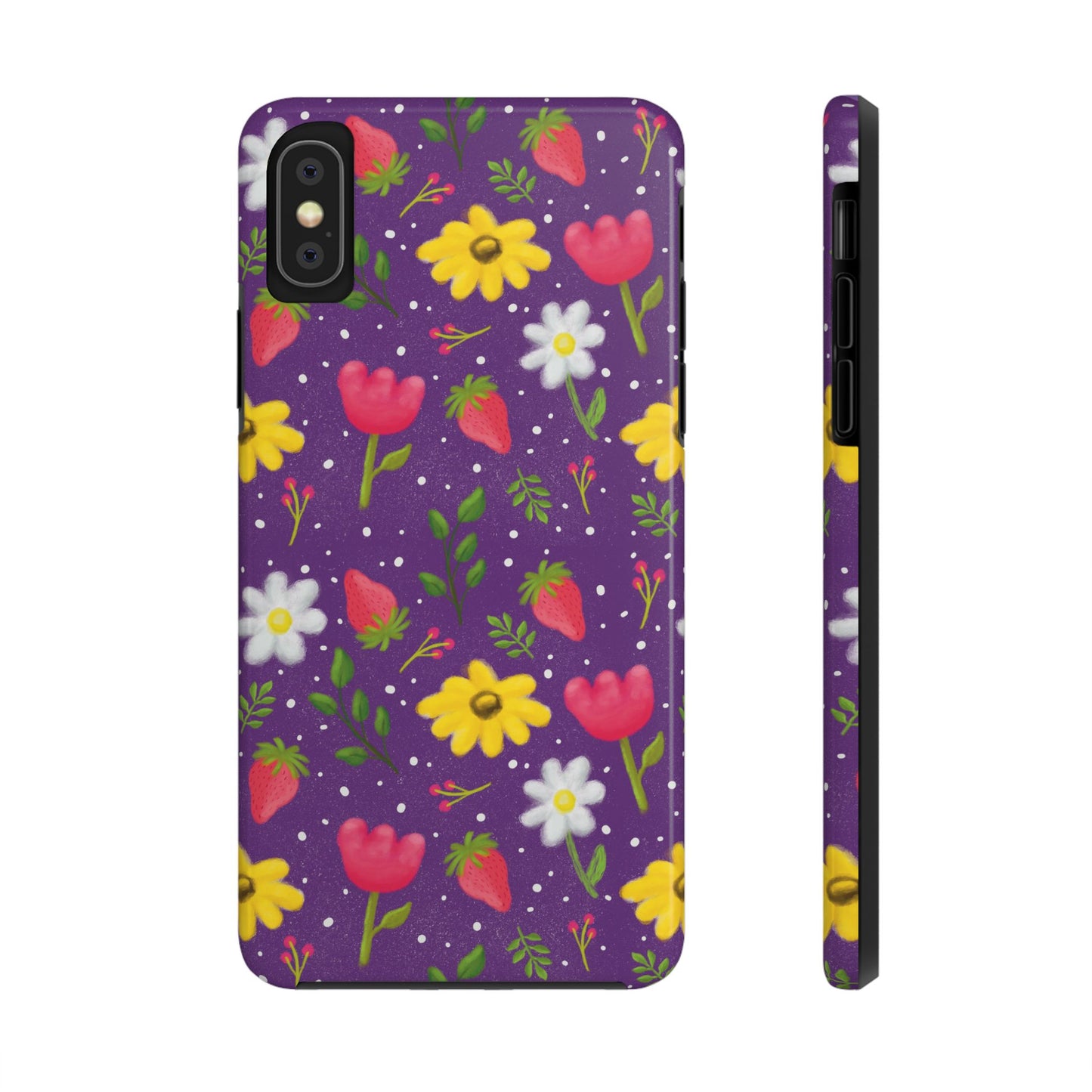 Berry Floral Tough Phone Case