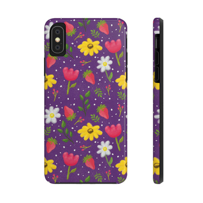 Berry Floral Tough Phone Case