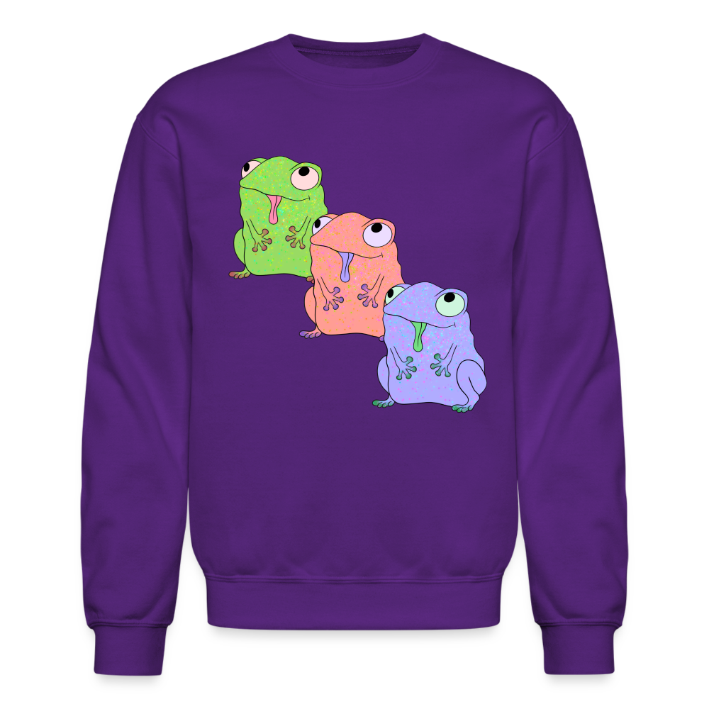 Froggy Friends Crewneck Sweatshirt - purple