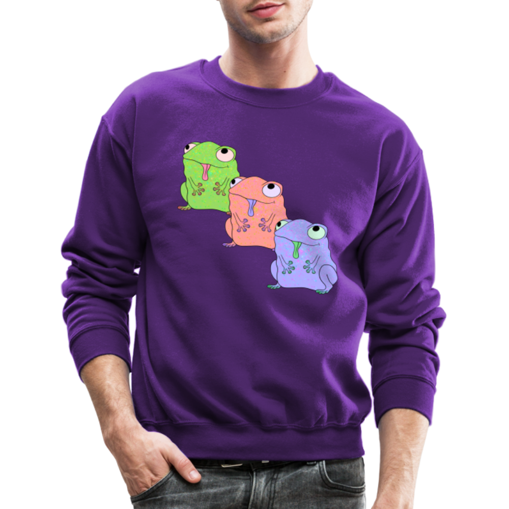 Froggy Friends Crewneck Sweatshirt - purple