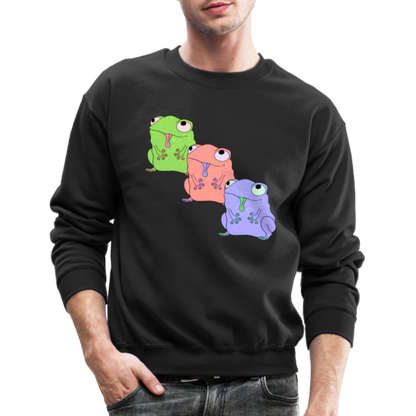 Froggy Friends Crewneck Sweatshirt - black