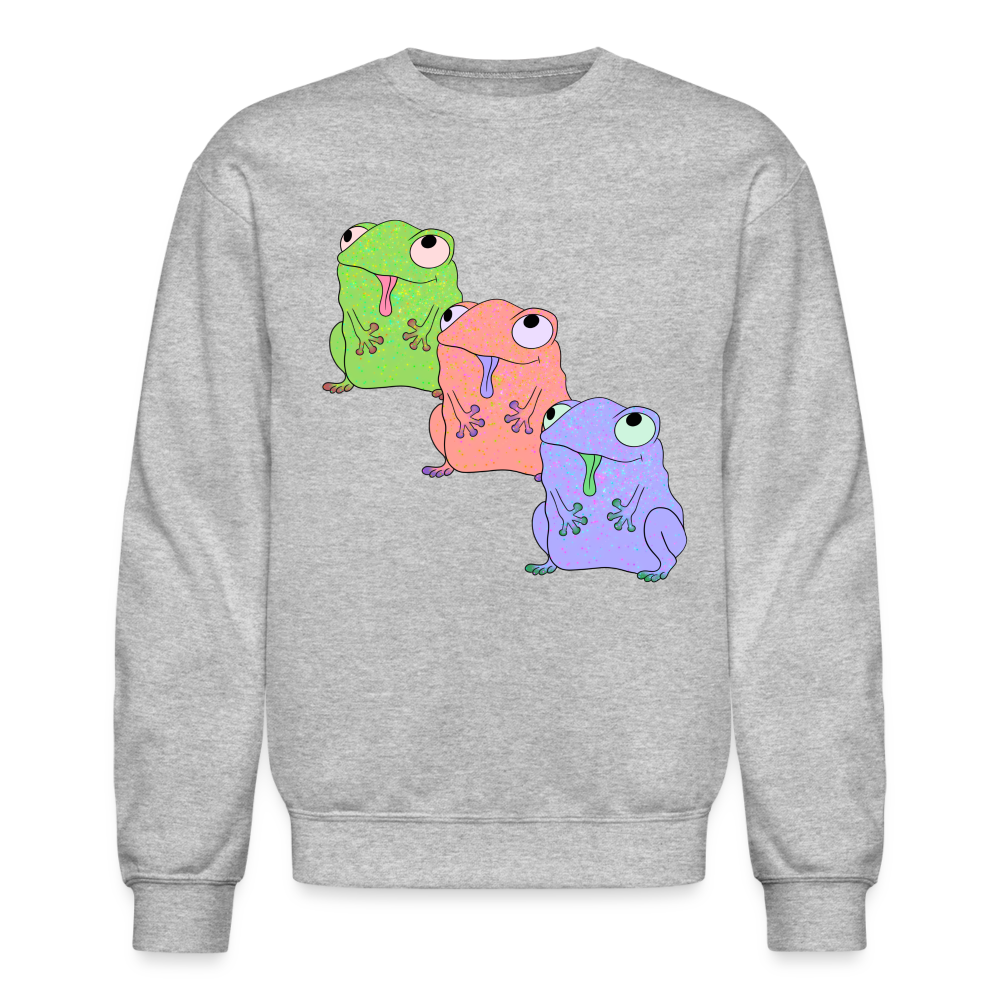Froggy Friends Crewneck Sweatshirt - heather gray