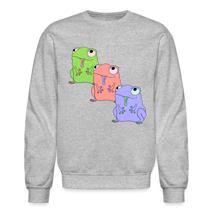 Froggy Friends Crewneck Sweatshirt - heather gray