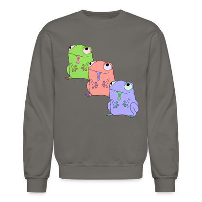 Froggy Friends Crewneck Sweatshirt - asphalt gray