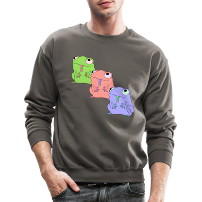 Froggy Friends Crewneck Sweatshirt - asphalt gray