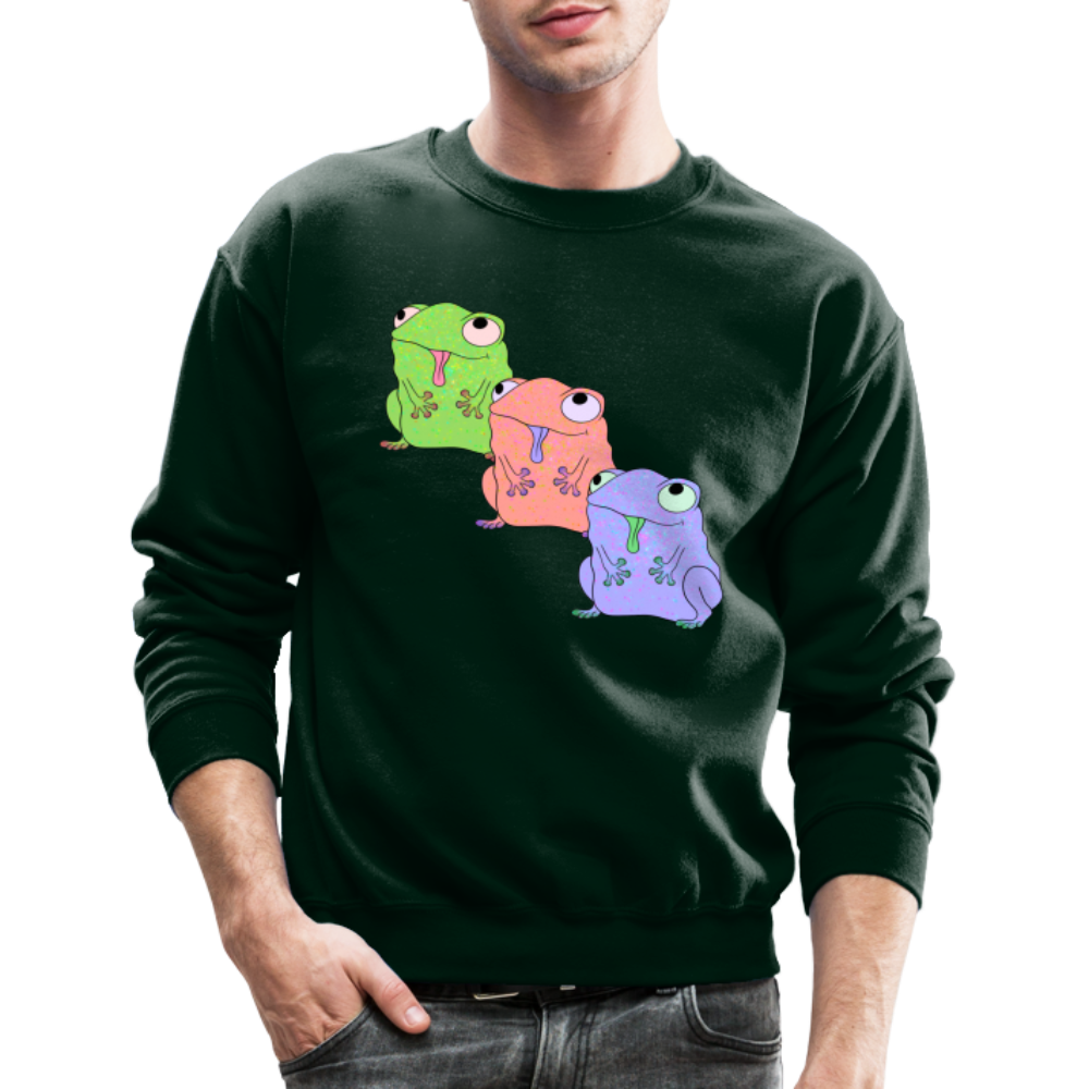Froggy Friends Crewneck Sweatshirt - forest green