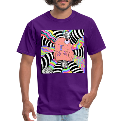 Acid Frogs Unisex Fruit of a Loom Classic T-Shirt - purple