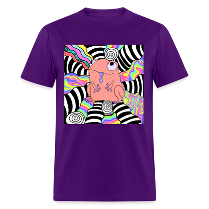 Acid Frogs Unisex Fruit of a Loom Classic T-Shirt - purple