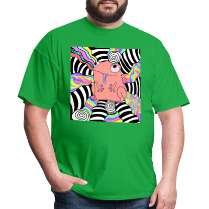 Acid Frogs Unisex Fruit of a Loom Classic T-Shirt - bright green