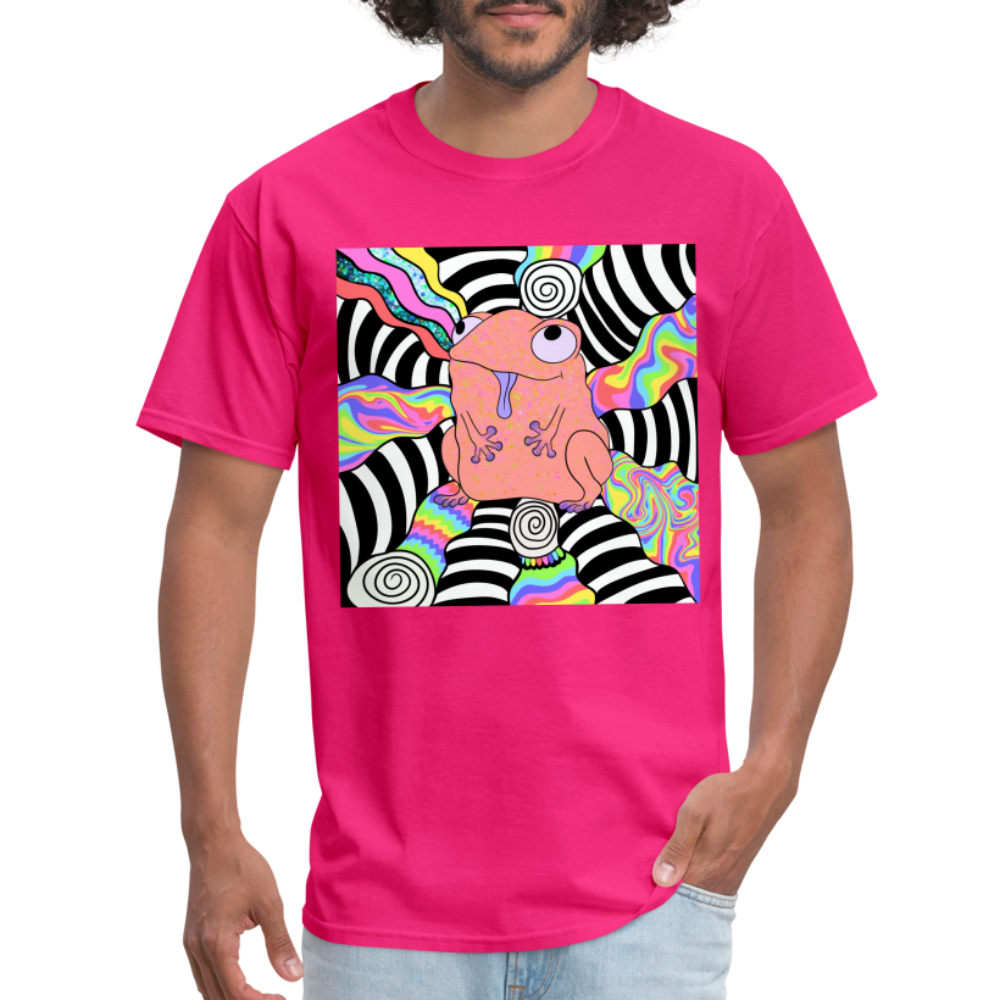 Acid Frogs Unisex Fruit of a Loom Classic T-Shirt - fuchsia