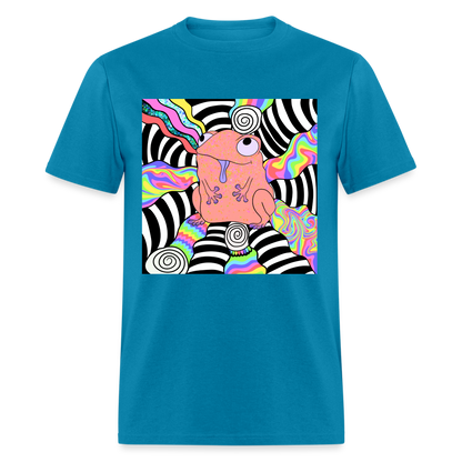Acid Frogs Unisex Fruit of a Loom Classic T-Shirt - turquoise