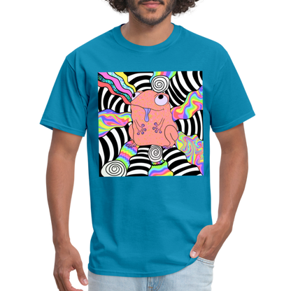 Acid Frogs Unisex Fruit of a Loom Classic T-Shirt - turquoise