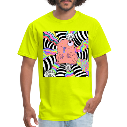 Acid Frogs Unisex Fruit of a Loom Classic T-Shirt - safety green