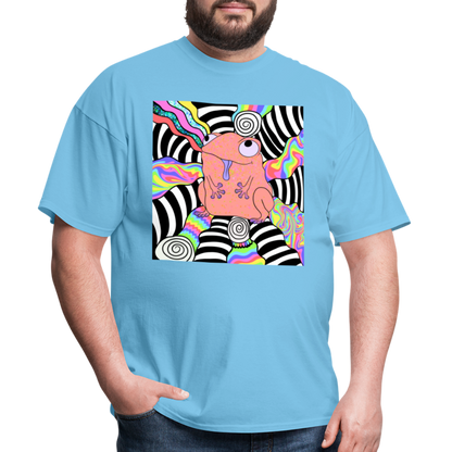 Acid Frogs Unisex Fruit of a Loom Classic T-Shirt - aquatic blue