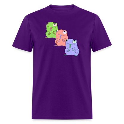 Froggy Friends Unisex Ultra Cotton Adult T-Shirt - purple