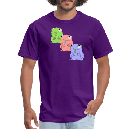 Froggy Friends Unisex Ultra Cotton Adult T-Shirt - purple