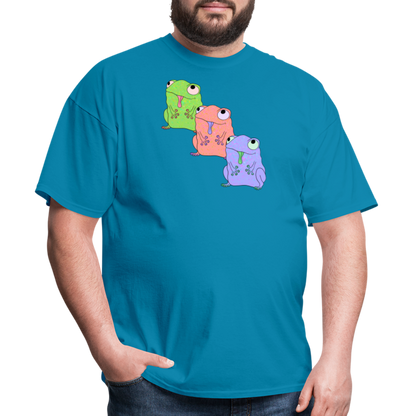 Froggy Friends Unisex Ultra Cotton Adult T-Shirt - turquoise
